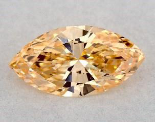 round 0.20 Carat fancy deep yellowish orange SI1 